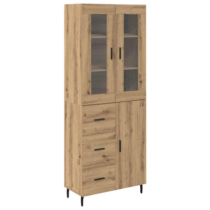 Highboard with Drawer 2 pcs Artisan Oak Engineered Wood
