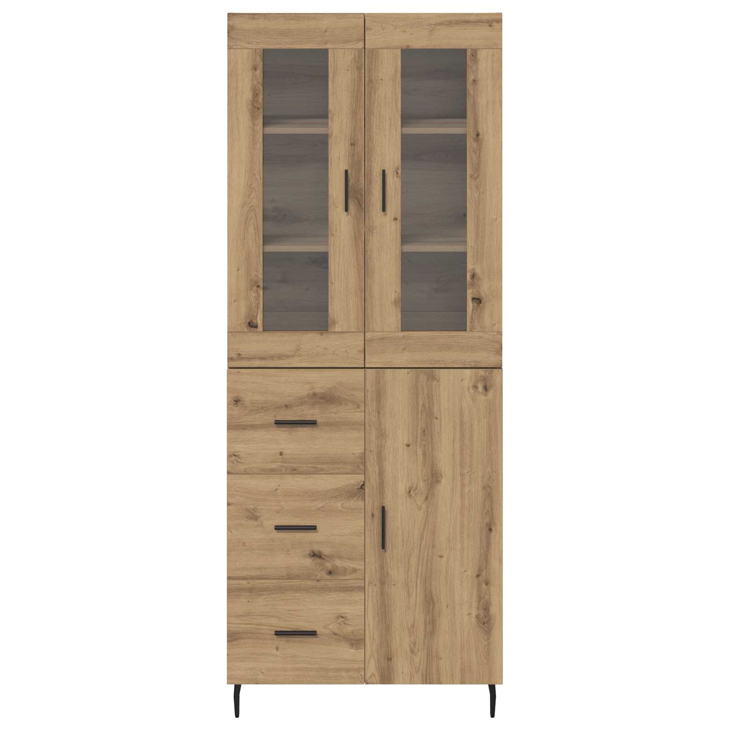 Highboard with Drawer 2 pcs Artisan Oak Engineered Wood