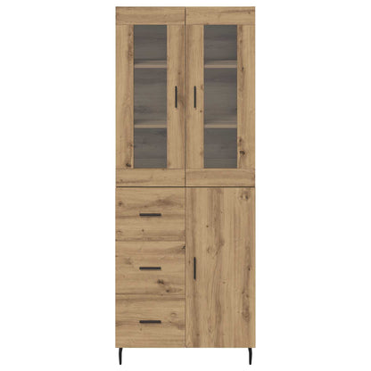 Highboard with Drawer 2 pcs Artisan Oak Engineered Wood