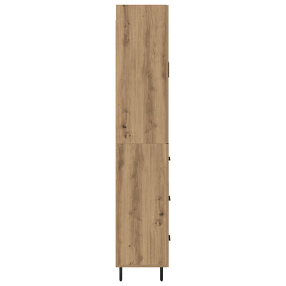 Highboard with Drawer 2 pcs Artisan Oak Engineered Wood