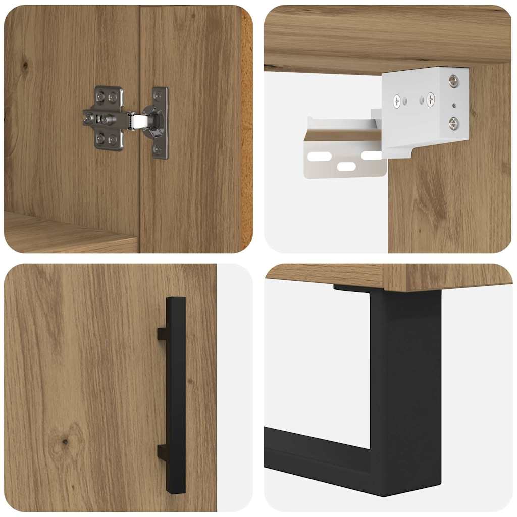 Highboard 2 pcs Artisan Oak Engineered Wood