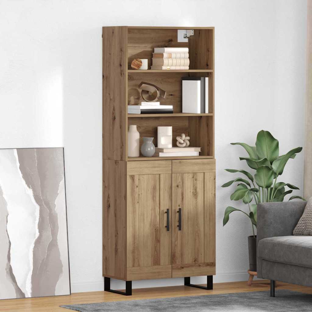 Highboard 2 pcs Artisan Oak Engineered Wood