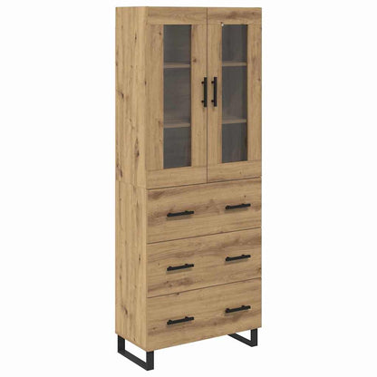 Highboard with Drawer 2 pcs Artisan Oak Engineered Wood