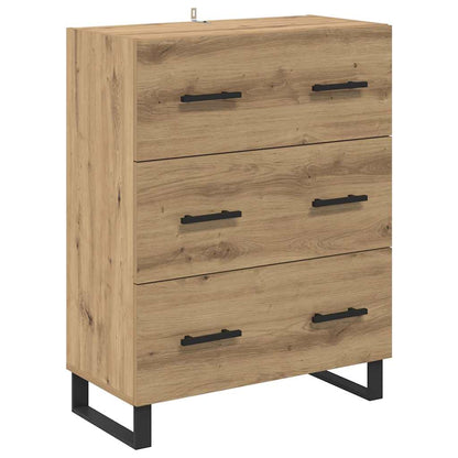 Highboard with Drawer 2 pcs Artisan Oak Engineered Wood