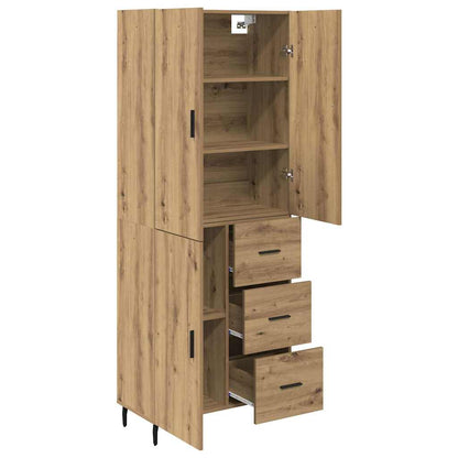 Highboard 2 pcs Artisan Oak 69.5 x 34 x 180 cm Engineered Wood