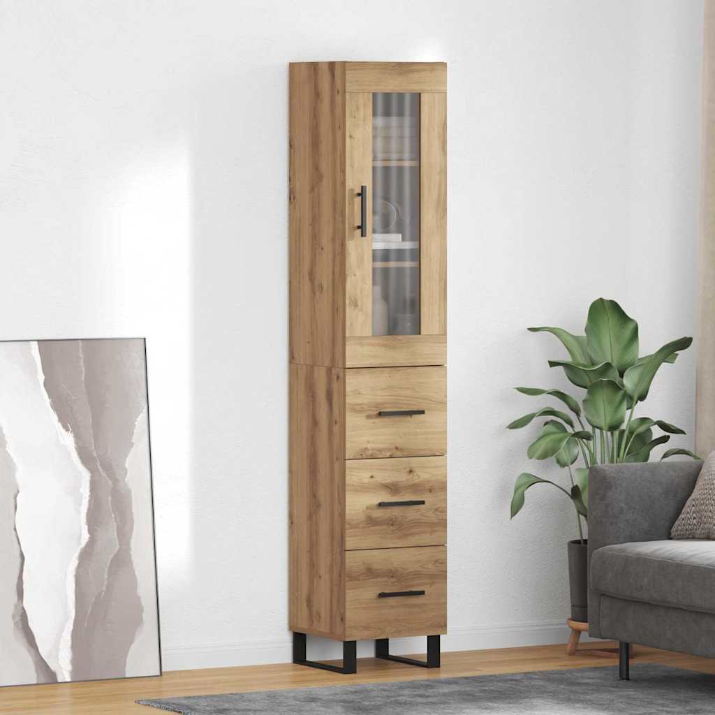 Highboard Artisan Oak 34.5 x 34 x 180 cm Engineered Wood