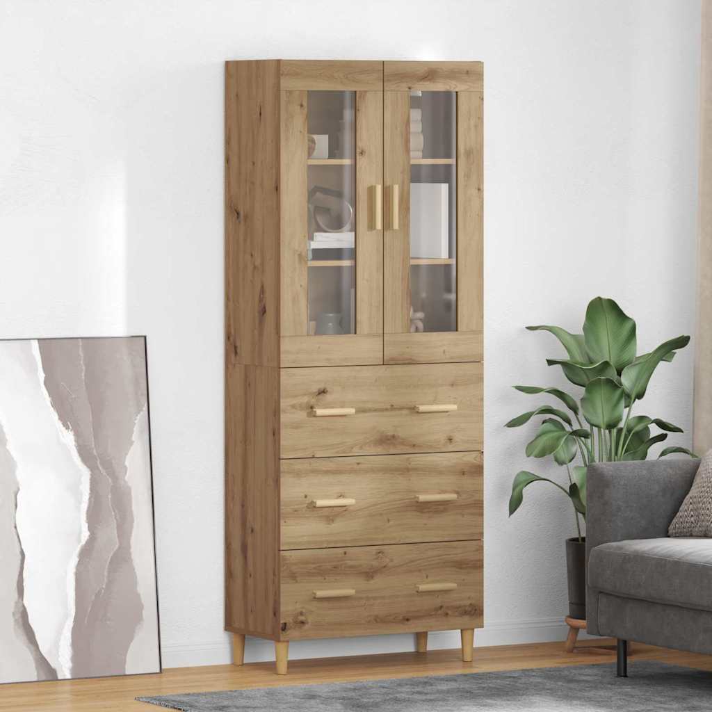 Highboard with Drawer Artisan Oak 69.5 x 34 x 180 cm
