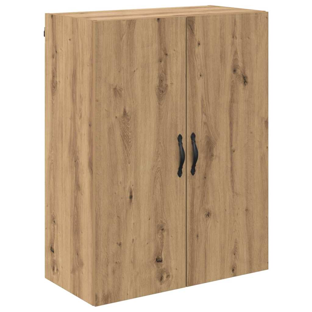 Highboard 2 pcs Artisan Oak Engineered Wood and Glass