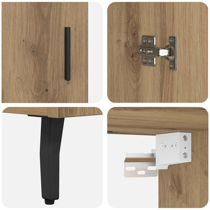 Highboard 2 pcs Artisan Oak 69.5 x 34 x 180 cm Engineered Wood