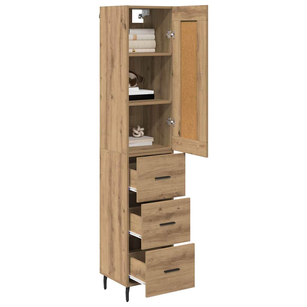 Highboard Artisan Oak 34.5 x 34 x 180 cm Engineered Wood