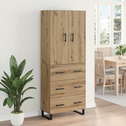 Highboard with Drawer 2 pcs Artisan Oak 69.5 x 34 x 180 cm