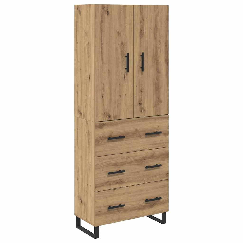 Highboard with Drawer 2 pcs Artisan Oak 69.5 x 34 x 180 cm