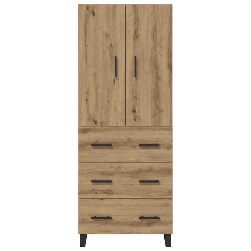 Highboard with Drawer 2 pcs Artisan Oak 69.5 x 34 x 180 cm