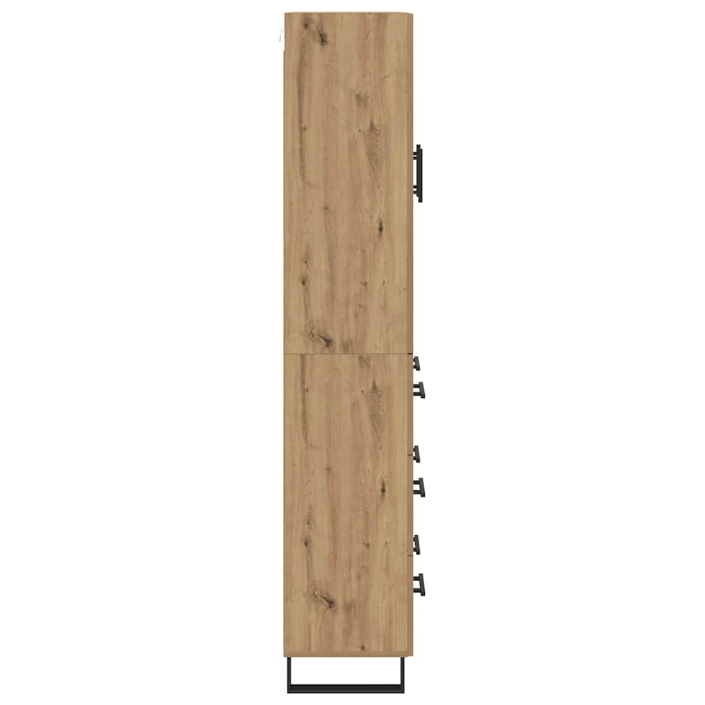 Highboard with Drawer 2 pcs Artisan Oak 69.5 x 34 x 180 cm
