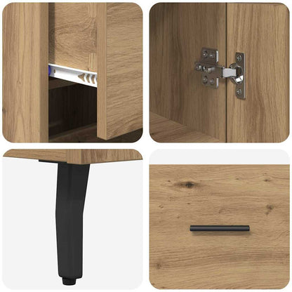 Highboard Artisan Oak 34.5 x 34 x 180 cm Engineered Wood