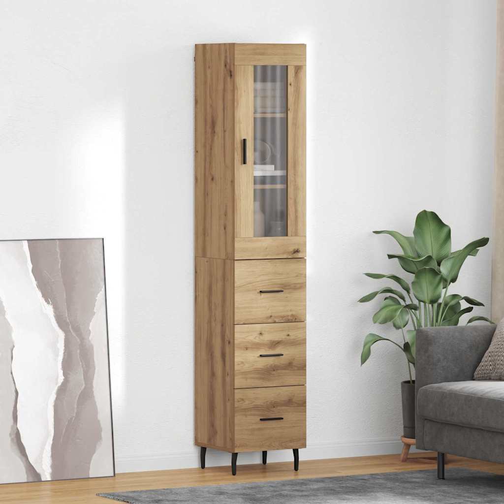 Highboard Artisan Oak 34.5 x 34 x 180 cm Engineered Wood
