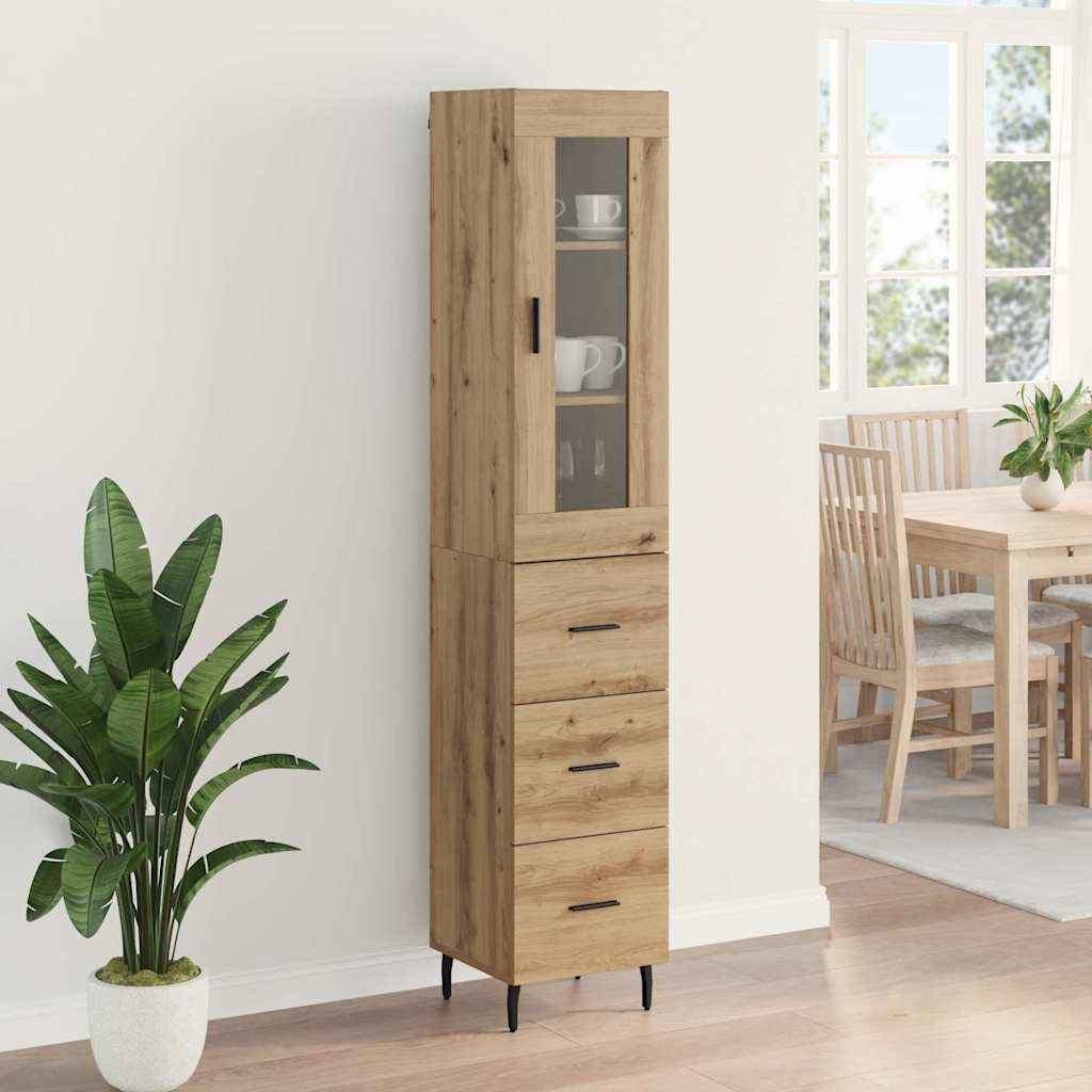 Highboard Artisan Oak 34.5 x 34 x 180 cm Engineered Wood