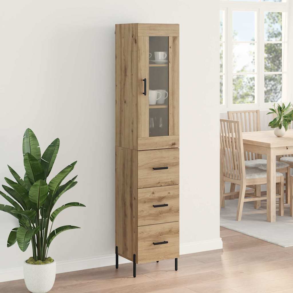 Highboard Artisan Oak 34.5 x 34 x 180 cm Engineered Wood