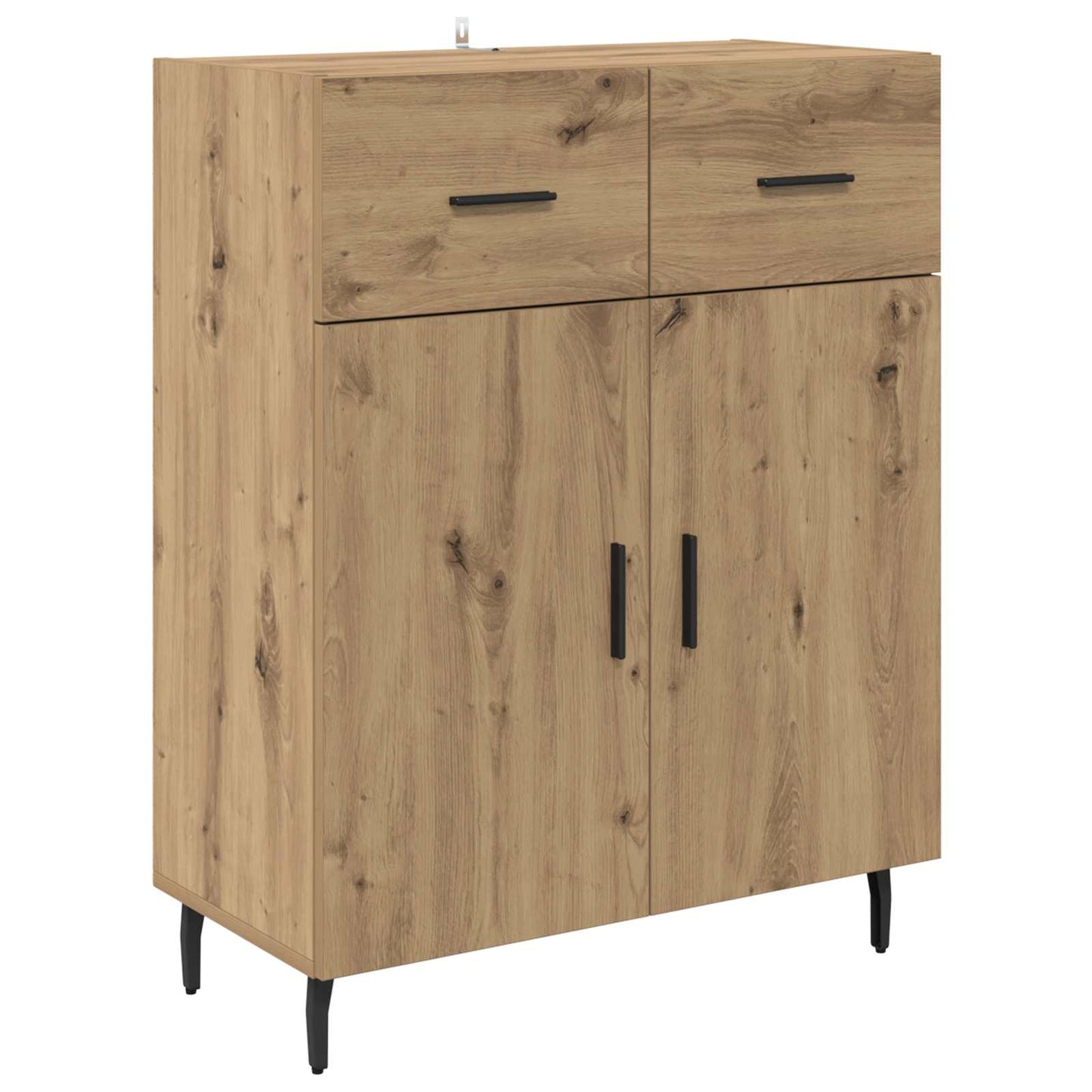 Highboard with Drawer 2 pcs Artisan Oak Engineered Wood