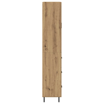 Highboard with Drawer 2 pcs Artisan Oak Engineered Wood