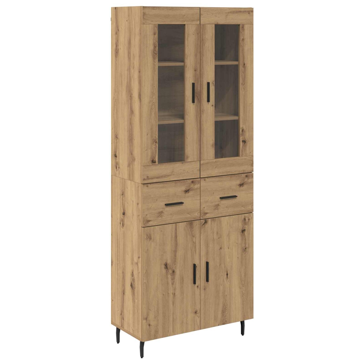Highboard with Drawer 2 pcs Artisan Oak Engineered Wood