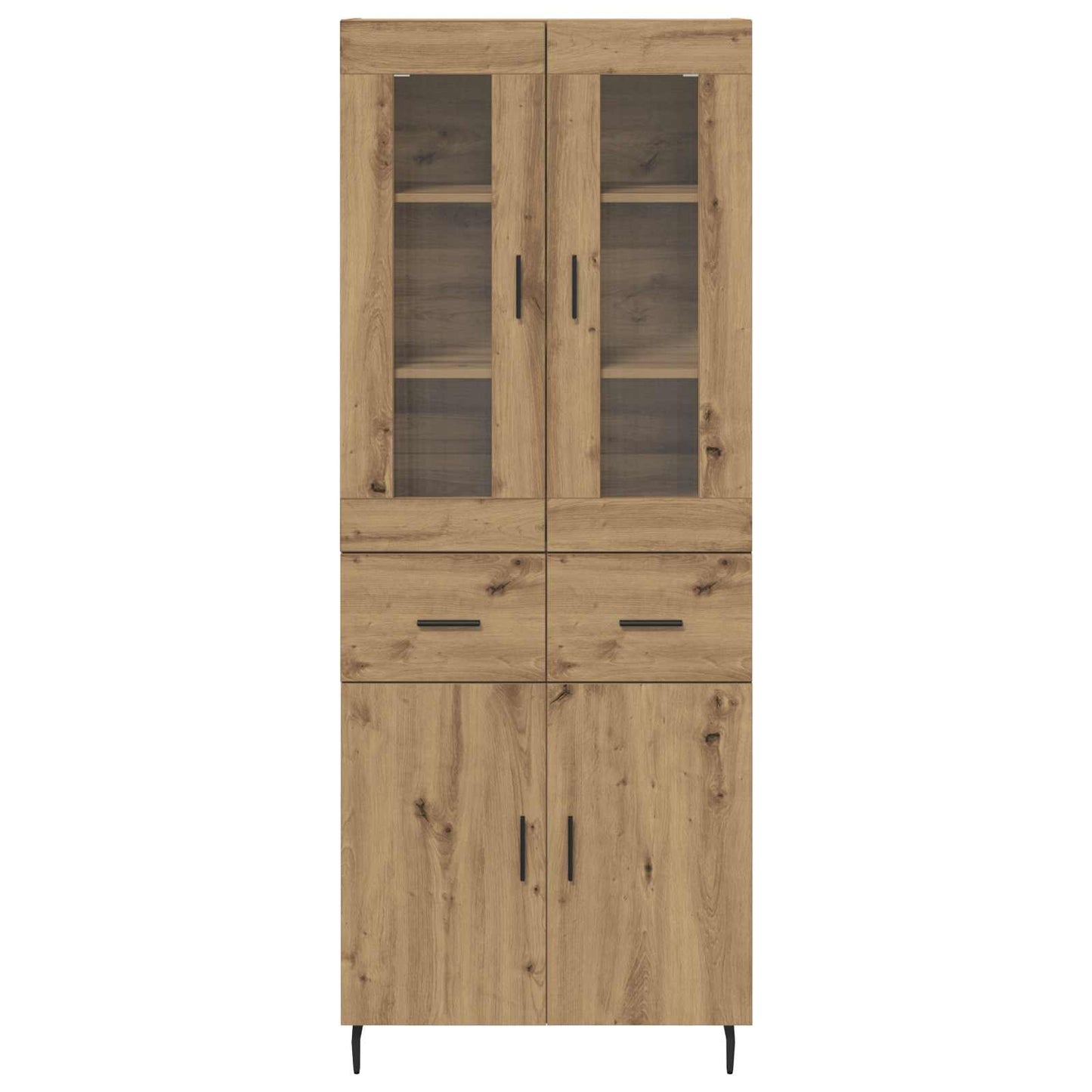 Highboard with Drawer 2 pcs Artisan Oak Engineered Wood