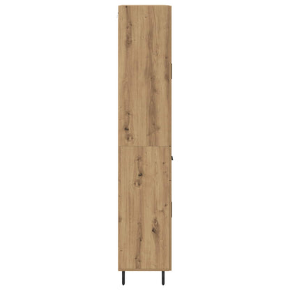 Highboard with Drawer 2 pcs Artisan Oak Engineered Wood