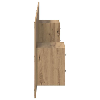 Headboard with Cabinet 3 pcs Artisan Oak Engineered Wood