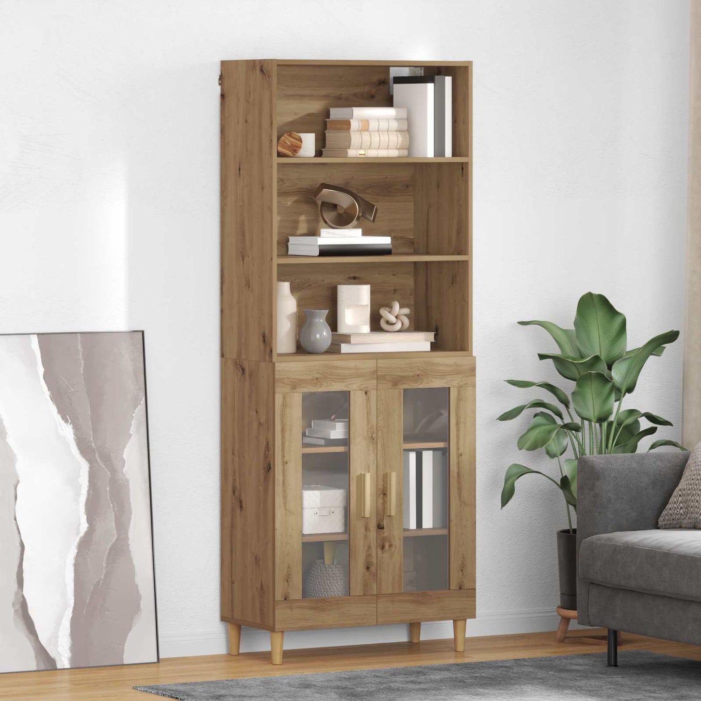 Highboard Artisan Oak 69.5 x 32.5 x 180 cm Engineered Wood