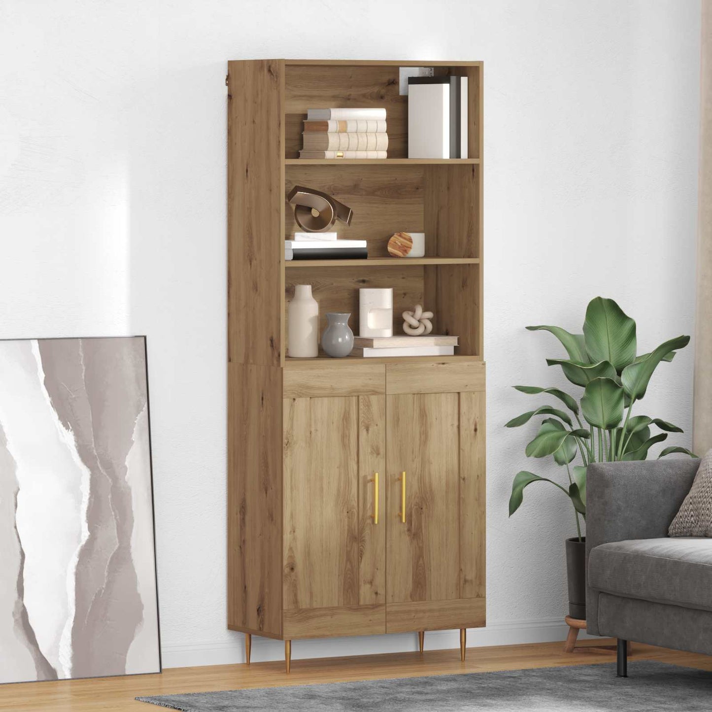 Highboard Artisan Oak 69.5 x 34 x 180 cm Engineered Wood