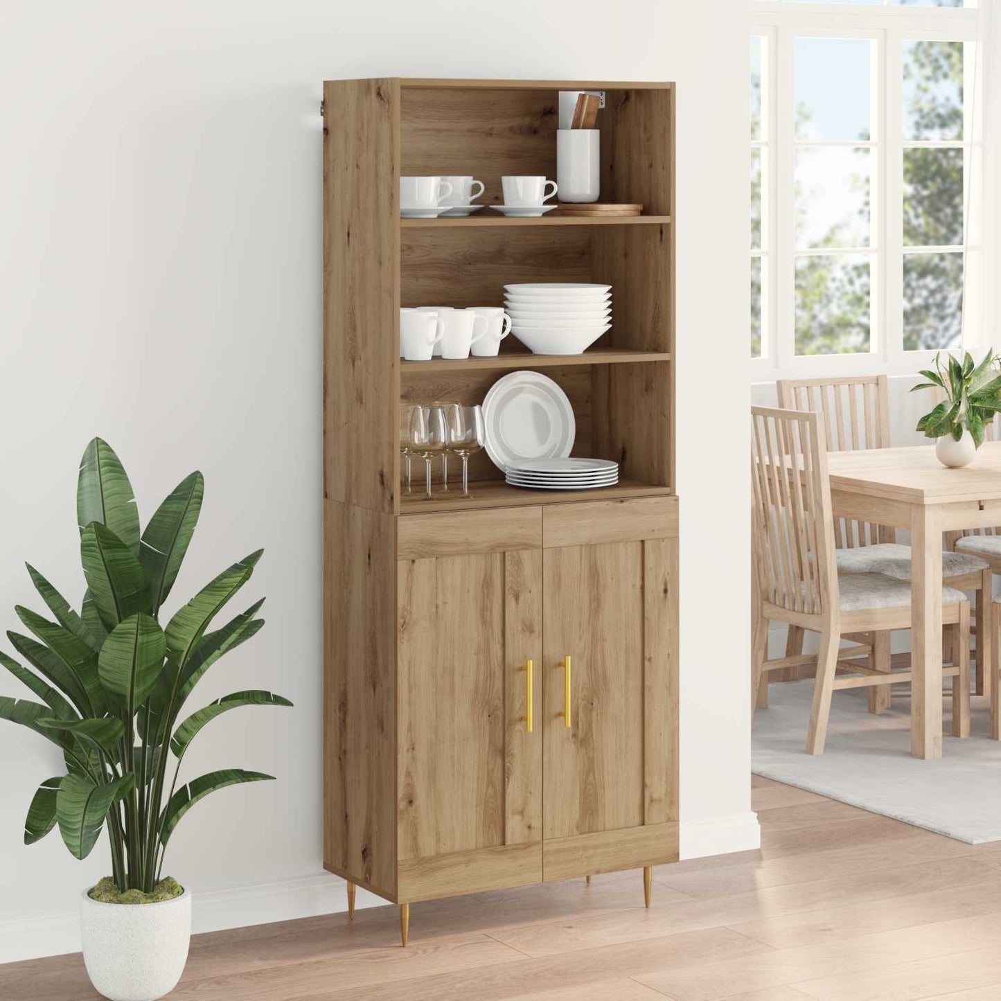 Highboard Artisan Oak 69.5 x 34 x 180 cm Engineered Wood