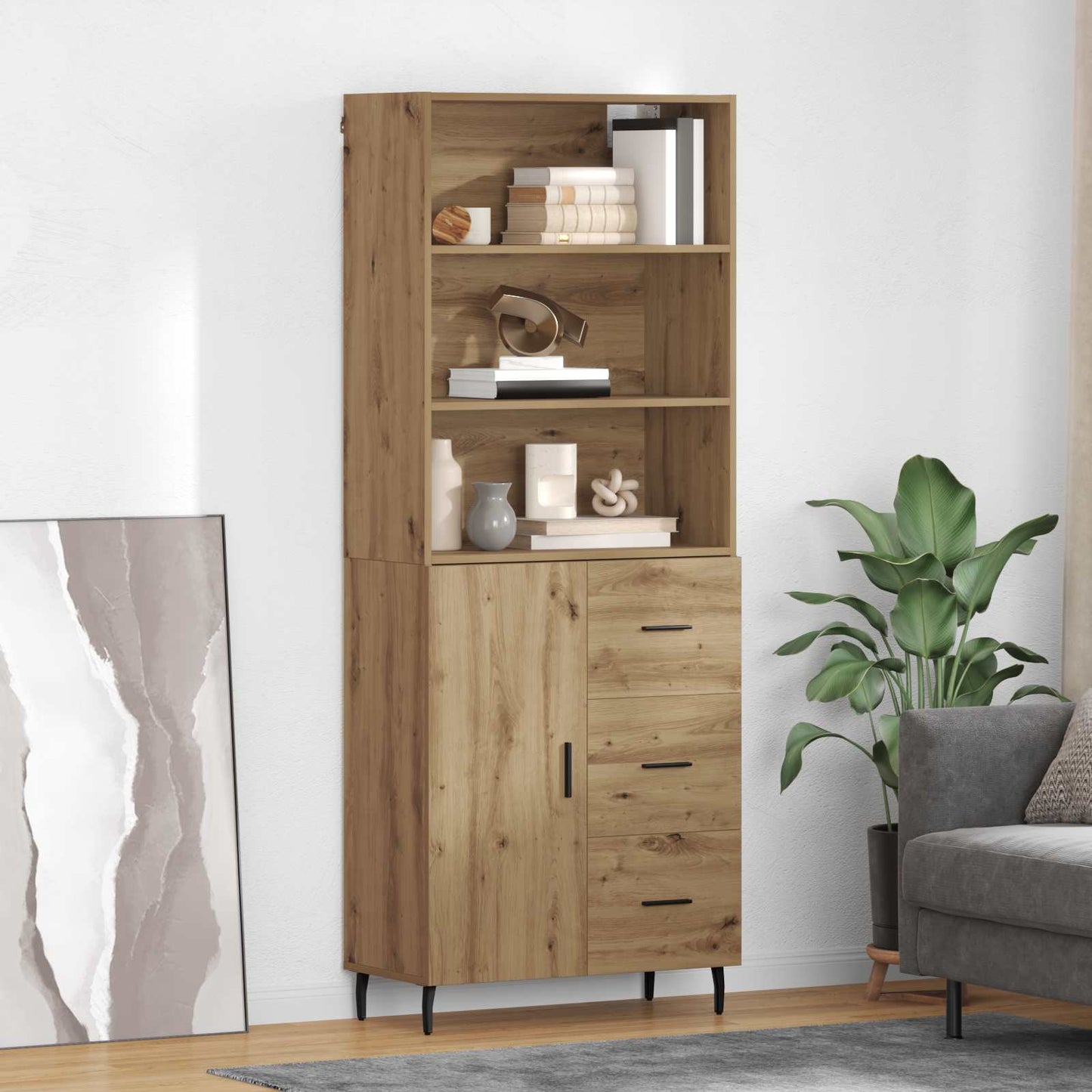 Highboard with Drawer Artisan Oak 69.5 x 34 x 180 cm
