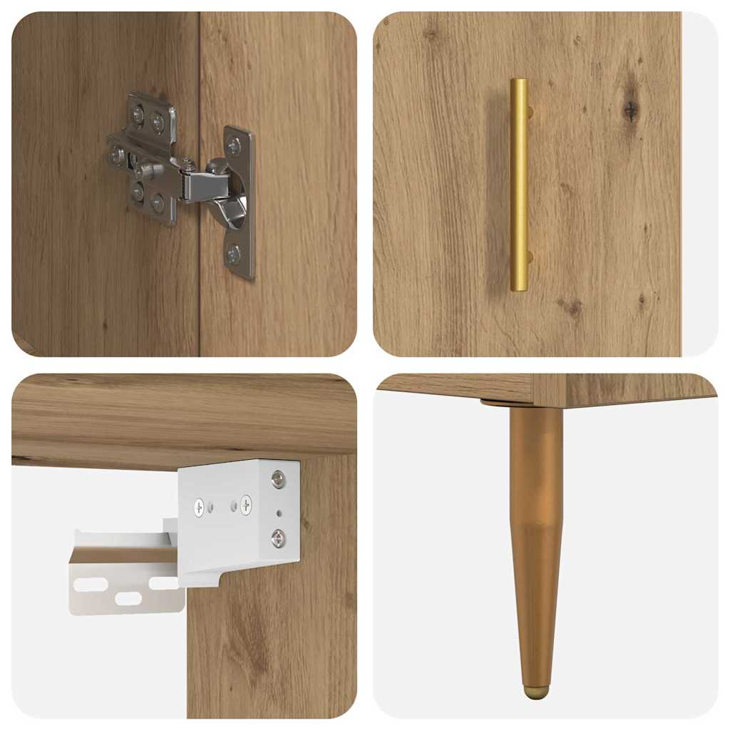 Highboard 2 pcs Artisan Oak Engineered Wood
