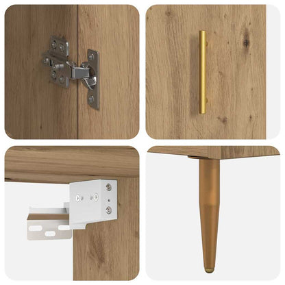 Highboard 2 pcs Artisan Oak Engineered Wood