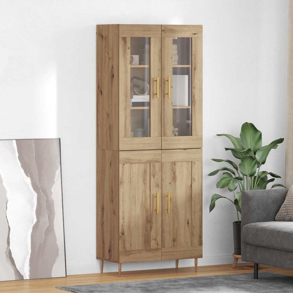 Highboard 2 pcs Artisan Oak Engineered Wood