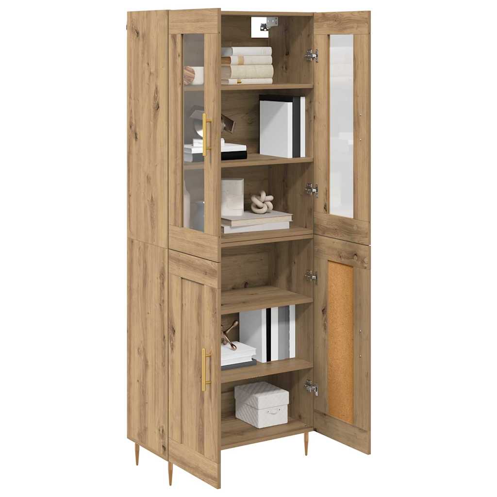Highboard 2 pcs Artisan Oak Engineered Wood