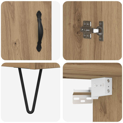Highboard 2 pcs Artisan Oak Engineered Wood