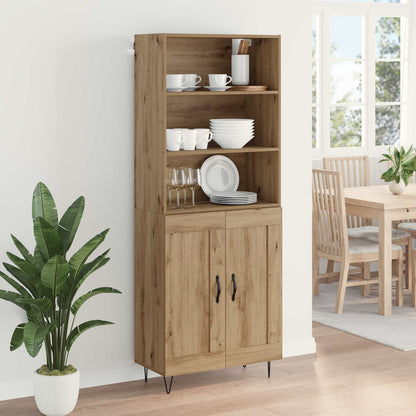 Highboard 2 pcs Artisan Oak Engineered Wood