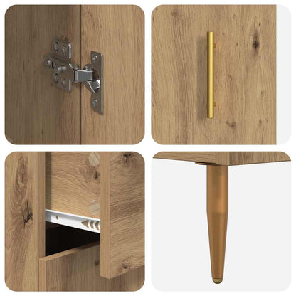 Highboard with Drawer 2 pcs Artisan Oak Engineered Wood