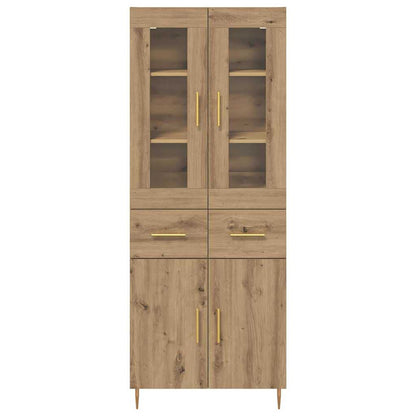 Highboard with Drawer 2 pcs Artisan Oak Engineered Wood