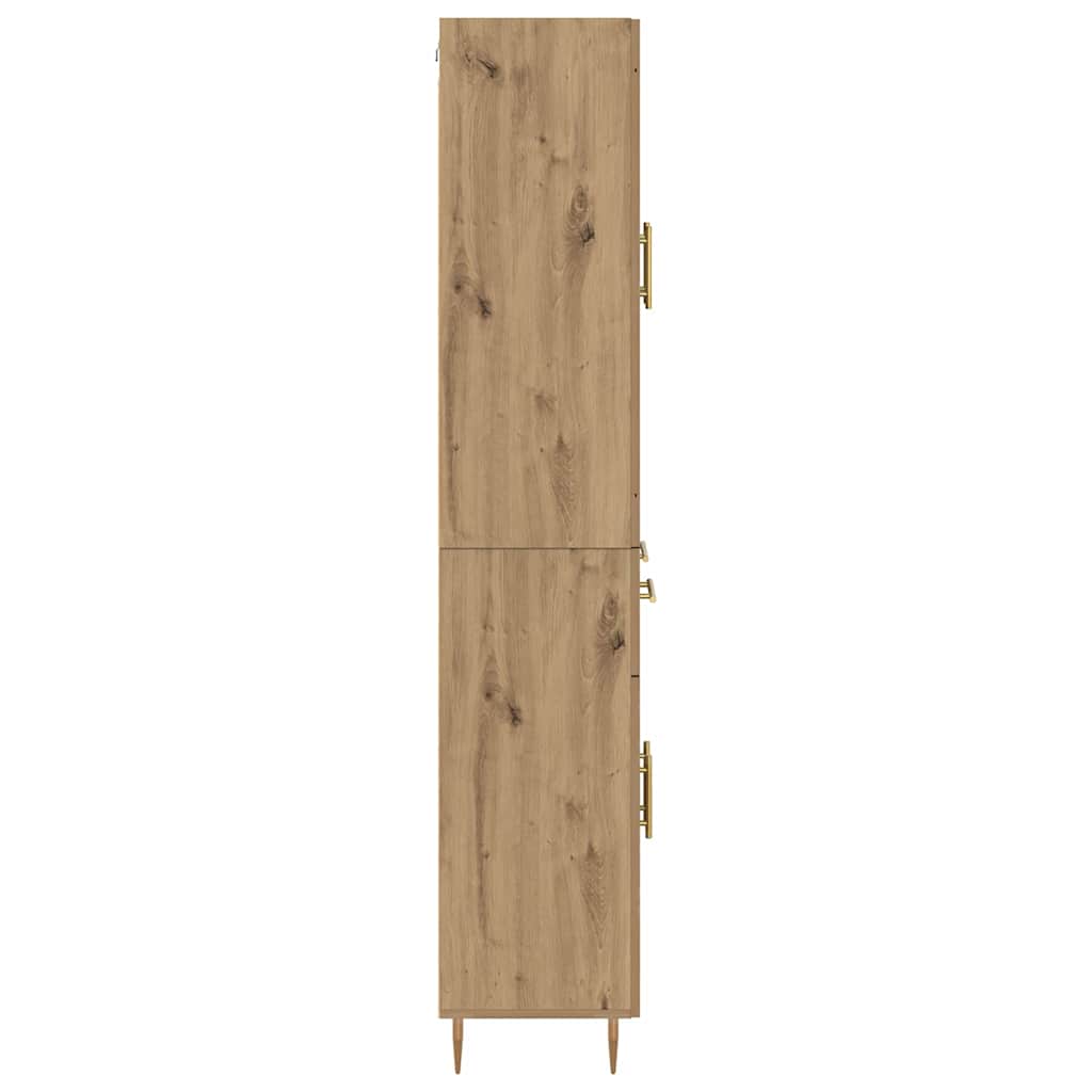 Highboard with Drawer 2 pcs Artisan Oak Engineered Wood