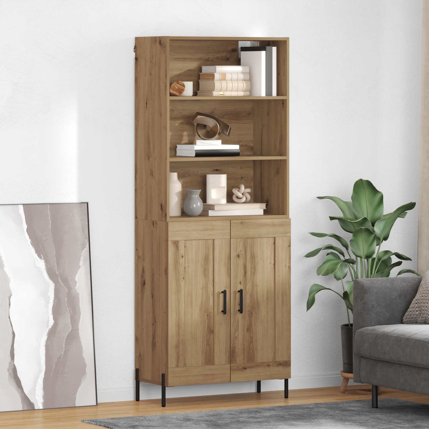 Highboard Artisan Oak 69.5 x 32.5 x 180 cm Engineered Wood