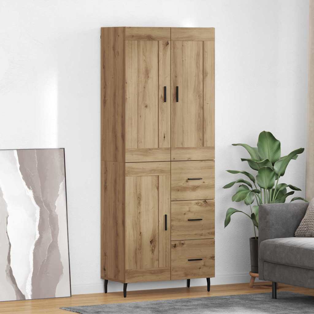 Highboard 2 pcs Artisan Oak 69.5 x 34 x 180 cm Engineered Wood