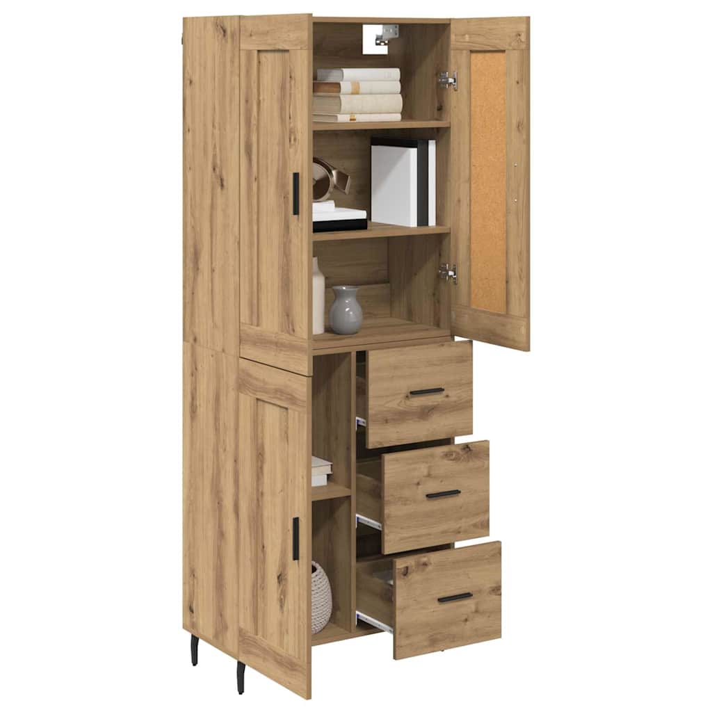 Highboard 2 pcs Artisan Oak 69.5 x 34 x 180 cm Engineered Wood