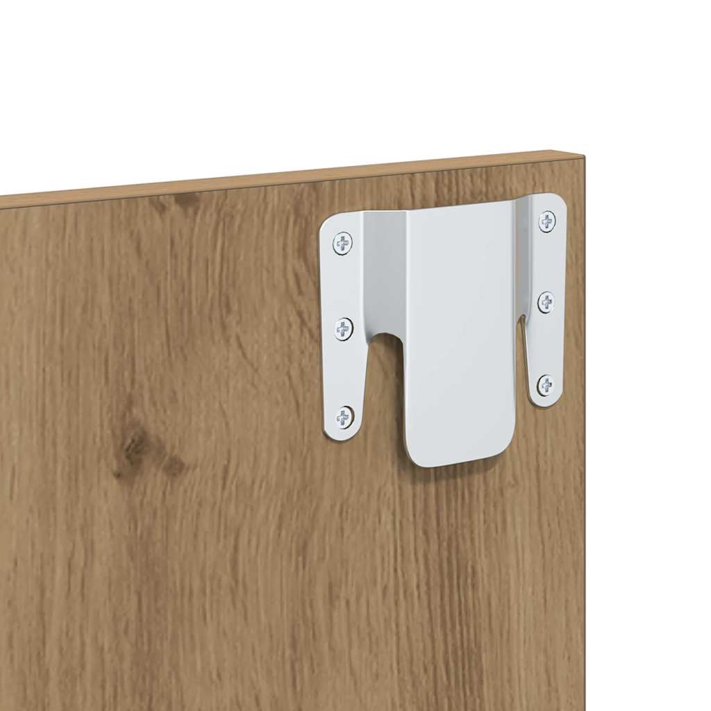 Headboard with Cabinet 3 pcs Artisan Oak Engineered Wood