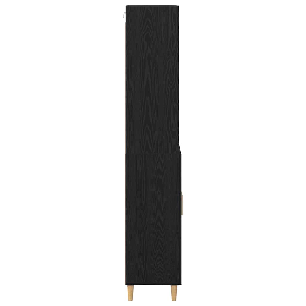 Highboard Black Oak 69.5 x 32.5 x 180 cm Engineered Wood