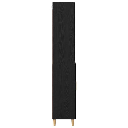Highboard Black Oak 69.5 x 32.5 x 180 cm Engineered Wood