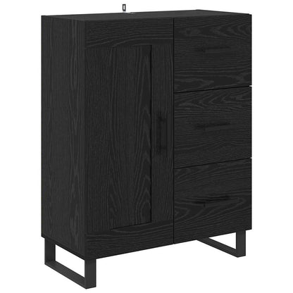 Highboard Black Oak 69.5 x 34 x 180 cm Engineered Wood