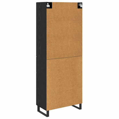 Highboard Black Oak 69.5 x 34 x 180 cm Engineered Wood