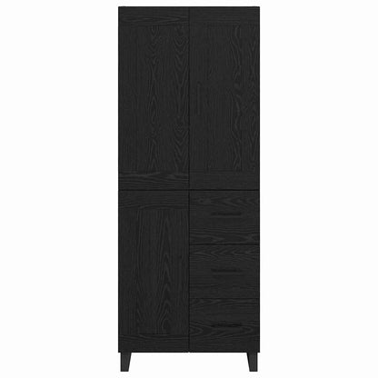 Highboard Black Oak 69.5 x 34 x 180 cm Engineered Wood
